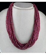 Natural Pink Tourmaline Beaded Necklace 15 L 798 Cts Facet Gemstone Silv... - $24,737.43 MXN