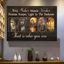 Way Maker Miracle Worker My God Gift for Jesus Christ Canvas Wall  - £18.34 GBP+