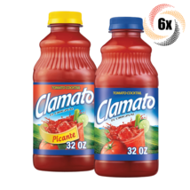 6x Bottles Clamato Picante Tomato Cocktail Drink | 32oz | Fast Shipping! - £42.37 GBP