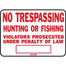 Hy-Ko™ Legal No Trespassing Sign 9.25&quot; x 14&quot; (12 pcs.) - $30.66