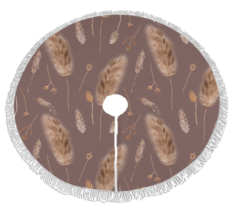 NEW! Christmas Tree Skirt: Dark Brown Pattern - £23.52 GBP