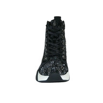 Mens High Top Shoes By FIESSO AURELIO GARCIA,Spikes Rhine stones 2412 Black image 3