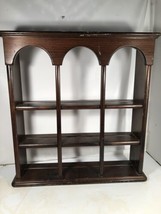 Vintage Ethan Allen Country Craftsman Distressed Pine Wood Shelf Display... - $296.99