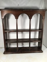 Vintage Ethan Allen Country Craftsman Distressed Pine Wood Shelf Display... - £233.62 GBP