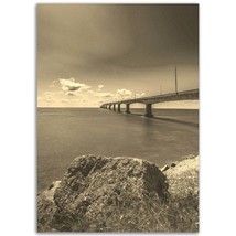 Prince Edward Island Canada Poster Vintage Print | Retro Coast Sepia Photo Gift  - £16.05 GBP