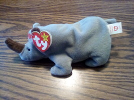 Ty Beanie Baby Spike The Rhinoceros  - £6.30 GBP