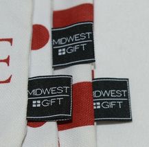 Midwest Gift CBK Three Piece Red White Canvas Zip Up Cosmetic Bag Set image 5