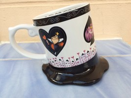 Disney Paris Alice in Wonderland Ceramic Cup Mug.Very Beatiful, RARE col... - $35.00