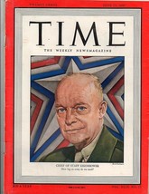 Time Magazine 1947, June 23,  Chief Of Staff Eisenhower, Army, Navy The Balance - £16.08 GBP