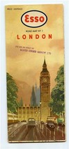 ESSO Road Map No 1 London Map Big Ben Cover 1955 - £37.98 GBP