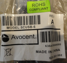 NEW AVOCENT AVRIQ USB Model 620-261-502 ROHS COMPLIANT 6 FEET SCUSB-6 - $15.29