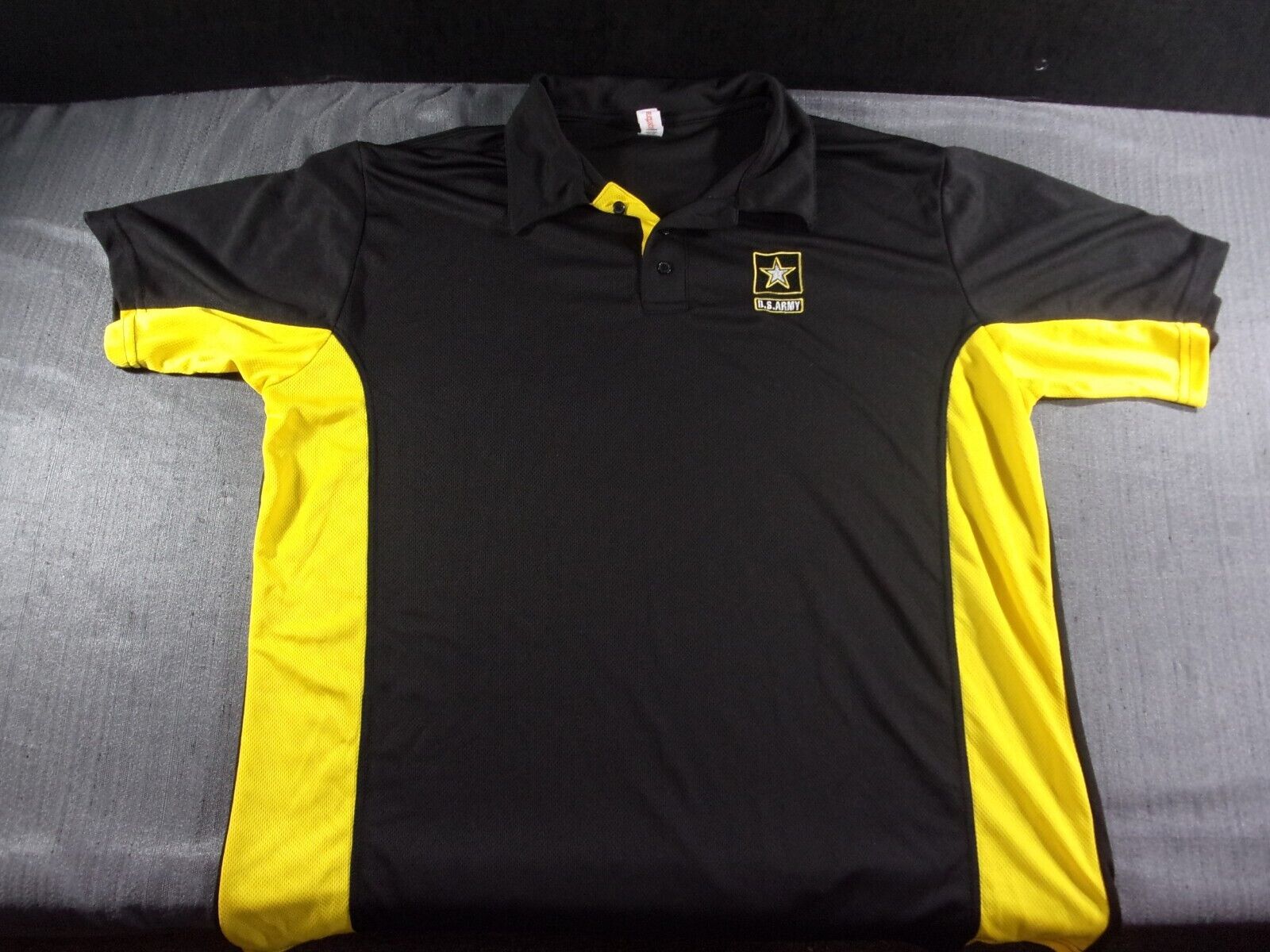 Primary image for NWOT XL ARMY BLACK & GOLD POLO SHIRT MADE IN THE USA