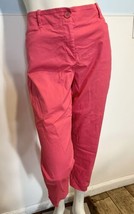 Talbots Pink Flat Front Twill Ankle Pants Size 10 - £16.13 GBP