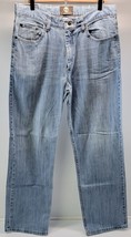 D) Timberland Straight Fit Men Light Wash Blue Denim Jeans Size 34 x 32 - $24.74