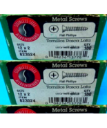 Hillman 0823524 Sheet Metal Screws No 12 X 2&quot; L Phillips Flat Head 100PK... - $911.07 MXN