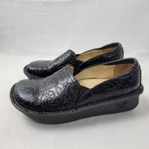 Alegria Shoes Women&#39;s Debra Black Embossed Leather Slip-on Loafers Size ... - $512.79 MXN