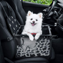 GENORTH Small Dog Car Seats for Small Dogs,Upgrade Folding Puppy/Pet Car Seat wi - £22.30 GBP