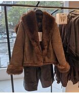 ZARA BNWT 2025. DARK KHAKI DOUBLE FACED FUR JACKET EMBROIDERED. 8372/248... - €148,75 EUR