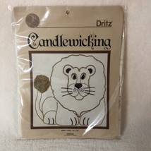 Vintage Dritz Pillow Candlewicking Embroidery Kit Lion 9026 NEW 1983 12x12 - £7.08 GBP