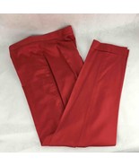 Bandas Rojas Womens Dress Pants Red Flat Front Zipper Fly Cuffs Stretch ... - $20.79 CAD