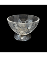 Vintage Depression Etched Crystal Bowl Candy Dish Footed Silver Base 3 1... - £39.61 GBP
