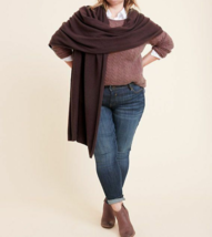 NWT New 100% Cashmere Scarf Wrap Ryllace Womens Dark Red Maroon Brick 10... - £350.44 GBP