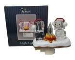 Roman 4.5&quot; ICE Cube Campfire Night Light Snowman Look Christmas Winter E... - $32.73