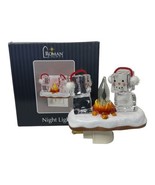 Roman 4.5&quot; ICE Cube Campfire Night Light Snowman Look Christmas Winter E... - $44.76 CAD
