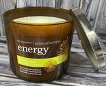 Bath &amp; Body Works Aromatherapy Energy 14.5 oz Scented 3-Wick Candle - Le... - $19.34