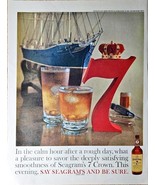 Say Seagrams and be sure 7 crown whiskey -1962 Vintage Print Ad - $185.25 MXN