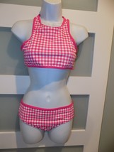 LANDS&#39; END Pink Plaid Print 2 Pc Bikini Set Size 16 Girl&#39;s NWOT - $35.12 CAD
