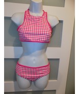 LANDS&#39; END Pink Plaid Print 2 Pc Bikini Set Size 16 Girl&#39;s NWOT - $34.53 CAD