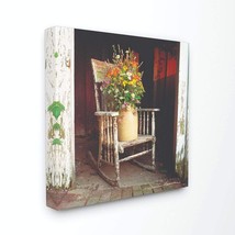 Stupell Industries Barn Flower Pot on Old Rocking Chair Illustration Canvas Wall - £29.25 GBP