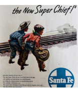 1947 Santa Fe Line Railroad Advertisement Super Chief Train Southwest DWWW6 - $551.07 MXN