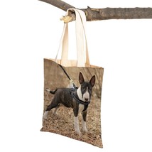 Casual England Pit Bull Terrier Dog Tote Shoulder Handbag for Lady Reusable Pet  - £8.63 GBP