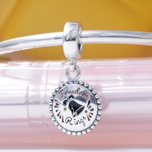 925 Sterling Silver Exclusive Freedom Dangle Charm Fit Moments Bracelet - £14.22 GBP
