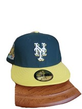 New York Yankees New Era Hat Subway Series Size 7-5/8 green yellow pink - £40.62 GBP