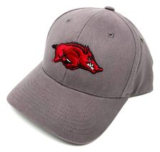 National Cap MVP Arkansas Razorbacks Hogs Mascot Logo Dark Grey Curved Bill Adju - £23.05 GBP