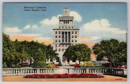 Cedar Rapids Iowa Memorial Coliseum Postcard D30 - £7.79 GBP