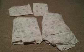 VTG Sears Roebuck 4 Piece DOuble Bed Sheet Pillow Case Set Floral Perma ... - $279.41 MXN