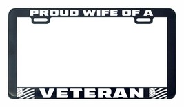 Proud Wife De A Veteran Militaire Guerre Licence Plaque Cadre Support - £5.05 GBP