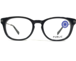 Public Eyeworks Gafas Monturas MEMPHIS-C01 Negro Plateado Redondo 49-18-145 - $51.05