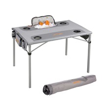 Camping Table Folding Small Portable Tailgating Foldable Built In Cooler Metal ~ - £69.96 GBP