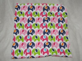 Baby Girl Cotton Flannel Receiving Swaddle Blanket Bananafish Elephants Print - £19.77 GBP