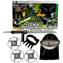 Year 2006 GI JOE Sigma 6 SNAKE EYES Ninja Battle Set with Mask, Electronic Sword - £63.94 GBP