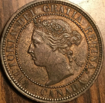 1887 Canada Large Cent Penny Coin - £38.42 GBP