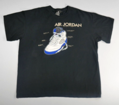 Vintage Nike Air Jordan 5 Retro Graphic T-Shirt Black Short Sleeve Mens ... - $42.49