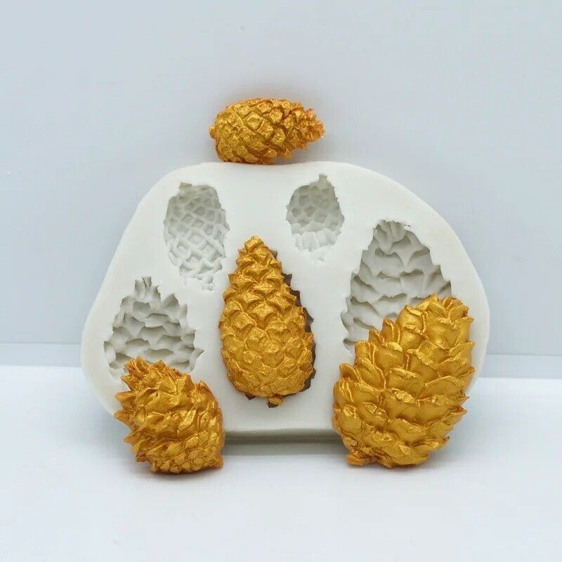 Pine Cone Silicone Mold DIY Baking Fondant Decorating Mould Tools Chocol... - $9.89