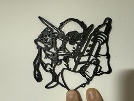 Figura decorativa Jak And Daxter estilo silueta – Decoración pared / marco - $2.82