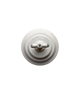 Porcelain Rotary Switch Flush Mounted Type-2 Double One-Way White Diamet... - £38.64 GBP